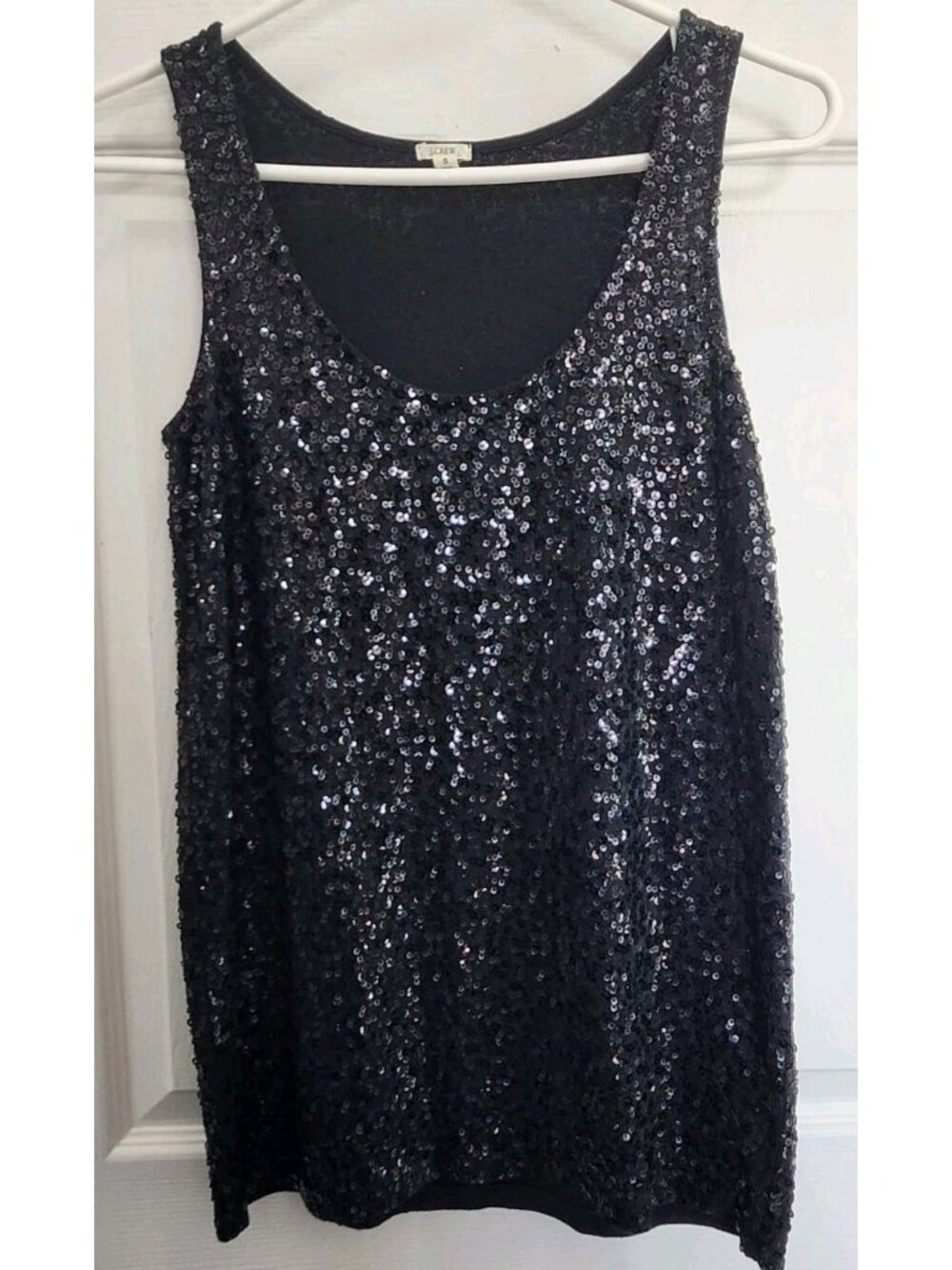 J Crew sequin tank Black Small